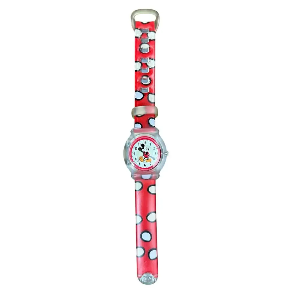 Vintage Red Mickey Mouse Disney Sports Watch for Women New Battery